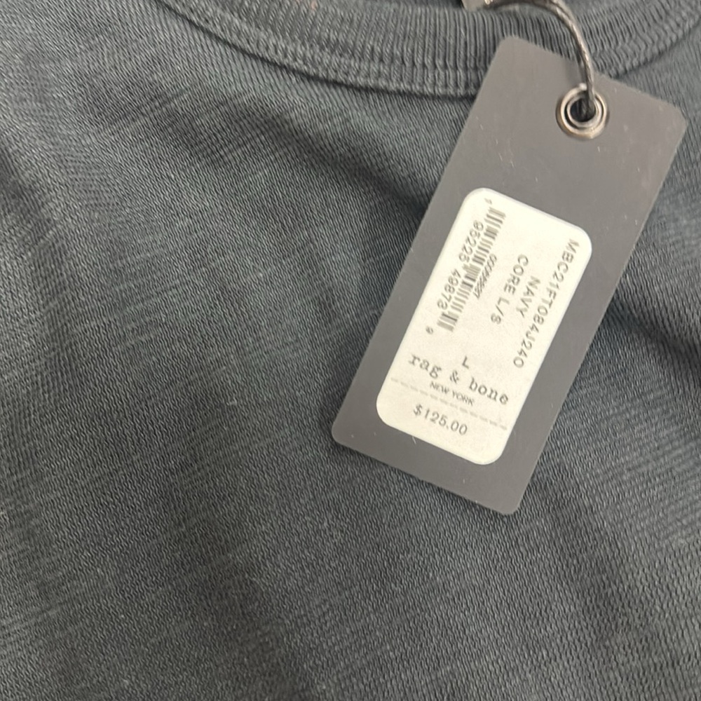 Rag & Bone Men’s Core Long Sleeve Top. - Picture 3 of 4